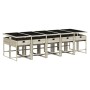 Set de comedor de jardín 11 pzas y cojines ratán sintético gris de , Conjuntos de jardín - Ref: Foro24-3211295, Precio: 720,0...