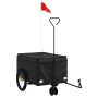 Remolque para bicicleta hierro negro 30 kg de , Remolques para bicicletas - Ref: Foro24-94101, Precio: 89,60 €, Descuento: %