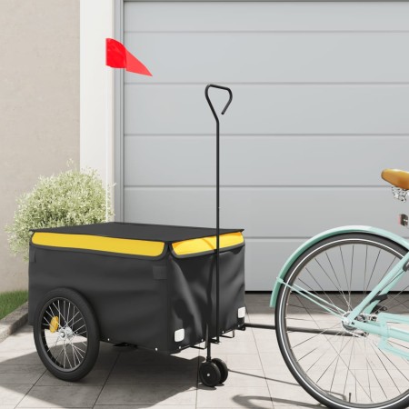 Remolque para bicicleta hierro negro y amarillo 30 kg de , Remolques para bicicletas - Ref: Foro24-94099, Precio: 89,78 €, De...