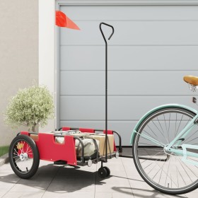 Remolque para bicicletas hierro y tela Oxford rojo de , Remolques para bicicletas - Ref: Foro24-94188, Precio: 84,29 €, Descu...