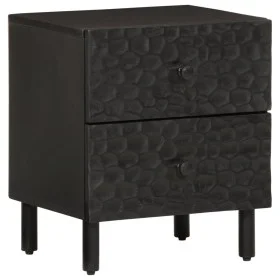 Nachttisch aus massivem schwarzem Mangoholz, 40 x 33 x 46 cm von , Nachttische - Ref: Foro24-356817, Preis: 65,57 €, Rabatt: %