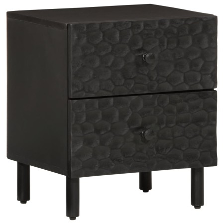 Mesita de noche de madera maciza de mango negra 40x33x46 cm de , Mesitas de noche - Ref: Foro24-356817, Precio: 66,39 €, Desc...