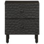 Mesita de noche de madera maciza de mango negra 40x33x46 cm de , Mesitas de noche - Ref: Foro24-356817, Precio: 66,39 €, Desc...