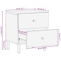 Mesita de noche de madera maciza de mango negra 40x33x46 cm de , Mesitas de noche - Ref: Foro24-356817, Precio: 66,39 €, Desc...