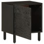 Mesita de noche de madera maciza de mango negra 40x33x46 cm de , Mesitas de noche - Ref: Foro24-356815, Precio: 40,28 €, Desc...