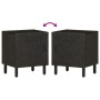 Mesita de noche de madera maciza de mango negra 40x33x46 cm de , Mesitas de noche - Ref: Foro24-356815, Precio: 40,28 €, Desc...
