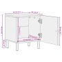 Mesita de noche de madera maciza de mango negra 40x33x46 cm de , Mesitas de noche - Ref: Foro24-356815, Precio: 40,28 €, Desc...