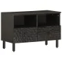 Mueble de TV madera maciza de mango negro 70x33x46 cm de , Muebles TV - Ref: Foro24-356820, Precio: 63,07 €, Descuento: %