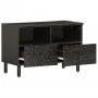 Mueble de TV madera maciza de mango negro 70x33x46 cm de , Muebles TV - Ref: Foro24-356820, Precio: 63,07 €, Descuento: %
