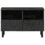 Mueble de TV madera maciza de mango negro 70x33x46 cm de , Muebles TV - Ref: Foro24-356820, Precio: 63,07 €, Descuento: %