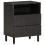 Mesita de noche madera maciza de mango negra 50x33x60 cm de , Mesitas de noche - Ref: Foro24-356829, Precio: 66,89 €, Descuen...