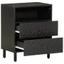 Mesita de noche madera maciza de mango negra 50x33x60 cm de , Mesitas de noche - Ref: Foro24-356829, Precio: 66,89 €, Descuen...