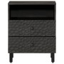 Mesita de noche madera maciza de mango negra 50x33x60 cm de , Mesitas de noche - Ref: Foro24-356829, Precio: 67,57 €, Descuen...