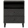 Mesita de noche madera maciza de mango negra 50x33x60 cm de , Mesitas de noche - Ref: Foro24-356829, Precio: 66,89 €, Descuen...