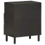 Mesita de noche madera maciza de mango negra 50x33x60 cm de , Mesitas de noche - Ref: Foro24-356829, Precio: 66,89 €, Descuen...