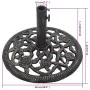 Base de sombrilla de hierro fundido color bronce 12 kg 48 cm de vidaXL, Bases para sombrillas - Ref: Foro24-47861, Precio: 56...