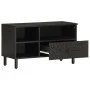 Mueble de TV madera maciza de mango negro 80x33x46 cm de , Muebles TV - Ref: Foro24-356836, Precio: 59,12 €, Descuento: %