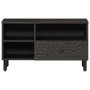 Mueble de TV madera maciza de mango negro 80x33x46 cm de , Muebles TV - Ref: Foro24-356836, Precio: 59,65 €, Descuento: %