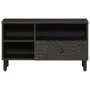 Mueble de TV madera maciza de mango negro 80x33x46 cm de , Muebles TV - Ref: Foro24-356836, Precio: 59,12 €, Descuento: %