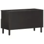 Mueble de TV madera maciza de mango negro 80x33x46 cm de , Muebles TV - Ref: Foro24-356836, Precio: 59,12 €, Descuento: %