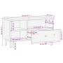 Mueble de TV madera maciza de mango negro 80x33x46 cm de , Muebles TV - Ref: Foro24-356836, Precio: 59,65 €, Descuento: %