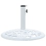 Base de sombrilla de hierro fundido blanco 12 kg 48 cm de vidaXL, Bases para sombrillas - Ref: Foro24-47860, Precio: 60,89 €,...