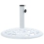 Base de sombrilla de hierro fundido blanco 12 kg 48 cm de vidaXL, Bases para sombrillas - Ref: Foro24-47860, Precio: 60,89 €,...