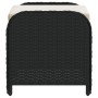 Taburete de jardín con cojín ratán sintético negro 58x46x46 cm de , Otomanas de exterior - Ref: Foro24-365733, Precio: 80,02 ...