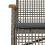 Banco de jardín con cojín ratán sintético gris y madera acacia de , Bancos de jardín - Ref: Foro24-366256, Precio: 91,81 €, D...