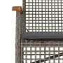 Garden bench with gray synthetic rattan and acacia wood cushion by , garden benches - Ref: Foro24-366256, Price: 105,19 €, Di...
