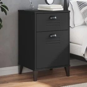 Mesita de noche VIKEN madera de ingeniería negra de , Mesitas de noche - Ref: Foro24-374915, Precio: 56,71 €, Descuento: %