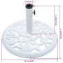 Base de sombrilla de hierro fundido blanco 12 kg 48 cm de vidaXL, Bases para sombrillas - Ref: Foro24-47860, Precio: 60,89 €,...