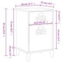 Mesita de noche VIKEN madera de ingeniería negra de , Mesitas de noche - Ref: Foro24-374915, Precio: 57,41 €, Descuento: %