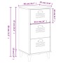 Mesita de noche VIKEN madera de ingeniería blanca de , Mesitas de noche - Ref: Foro24-374917, Precio: 74,25 €, Descuento: %