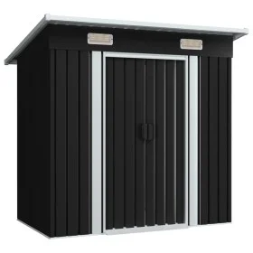 Cobertizo para jardín de acero gris antracita de vidaXL, Cobertizos - Ref: Foro24-47026, Precio: 206,66 €, Descuento: %