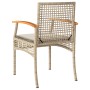 Mesita y sillas con cojines 3 pzas ratán PE madera acacia beige de , Conjuntos de jardín - Ref: Foro24-366261, Precio: 145,10...