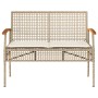 Set muebles de jardín 4 piezas y cojines ratán sintético beige de , Conjuntos de jardín - Ref: Foro24-366268, Precio: 196,59 ...