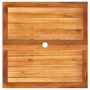 Mesa de jardín ratán sintético madera acacia beige 80x80x75 cm de , Mesas de jardín - Ref: Foro24-366275, Precio: 116,15 €, D...