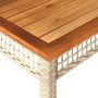 Mesa de jardín ratán sintético madera acacia beige 80x80x75 cm de , Mesas de jardín - Ref: Foro24-366275, Precio: 116,15 €, D...