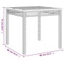 Mesa de jardín ratán sintético madera acacia beige 80x80x75 cm de , Mesas de jardín - Ref: Foro24-366275, Precio: 116,15 €, D...