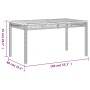 Mesa de jardín ratán sintético madera acacia gris 140x80x75 cm de , Mesas de jardín - Ref: Foro24-366277, Precio: 138,10 €, D...