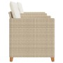 Mesita y sillas con cojines 3 pzas ratán PE madera acacia beige de , Conjuntos de jardín - Ref: Foro24-366311, Precio: 174,34...