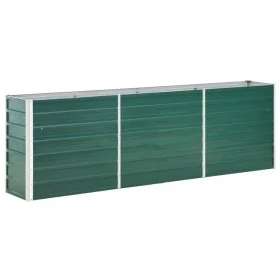 Arriate de jardín de acero galvanizado verde 240x40x77 cm de vidaXL, Maceteros y jardineras - Ref: Foro24-47041, Precio: 60,7...