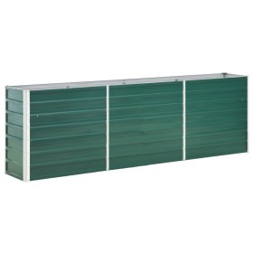 Arriate de jardín de acero galvanizado verde 240x40x77 cm de vidaXL, Maceteros y jardineras - Ref: Foro24-47041, Precio: 58,6...
