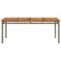 Mesa de jardín ratán sintético madera acacia gris 180x90x75 cm de , Mesas de jardín - Ref: Foro24-366280, Precio: 179,39 €, D...