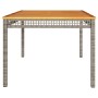Mesa de jardín ratán sintético madera acacia gris 180x90x75 cm de , Mesas de jardín - Ref: Foro24-366280, Precio: 179,39 €, D...