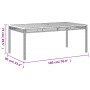 Mesa de jardín ratán sintético madera acacia gris 180x90x75 cm de , Mesas de jardín - Ref: Foro24-366280, Precio: 179,39 €, D...