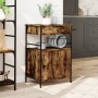 Carrito de cocina madera ingeniería roble ahumado 56x43x89,5 cm de , Carros de cocina y comedor - Ref: Foro24-842393, Precio:...