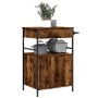 Carrito de cocina madera ingeniería roble ahumado 56x43x89,5 cm de , Carros de cocina y comedor - Ref: Foro24-842393, Precio:...