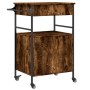 Carrito de cocina madera ingeniería roble ahumado 56x43x89,5 cm de , Carros de cocina y comedor - Ref: Foro24-842393, Precio:...